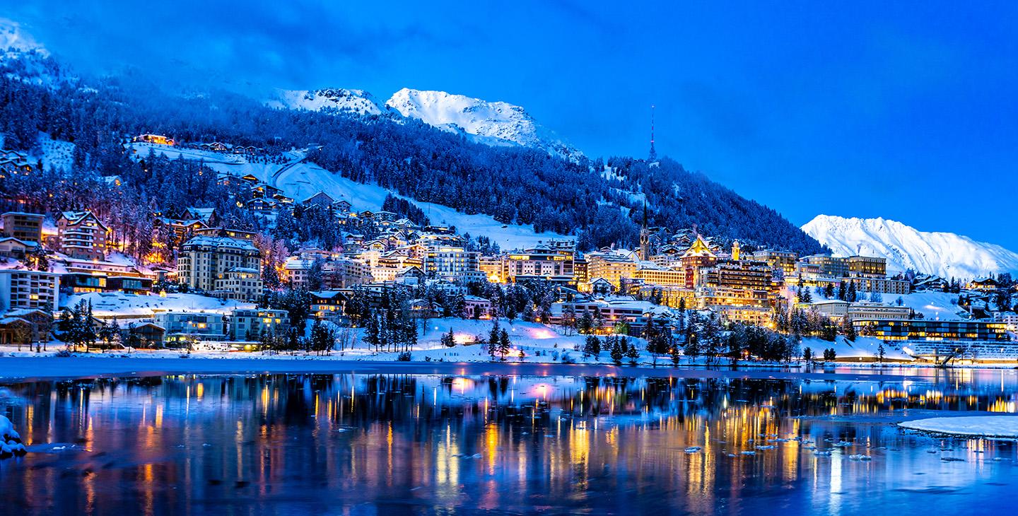 View,Of,Beautiful,Night,Lights,Of,St.,Moritz,Town,In