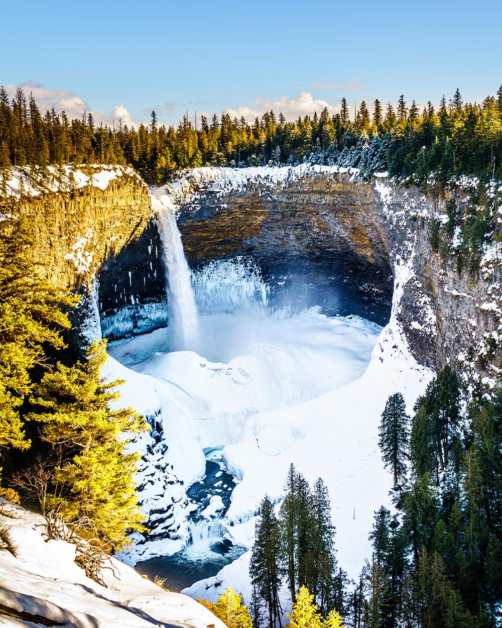 Helmcken,Falls,On,The,Murtle,River,In,Winter,With,The