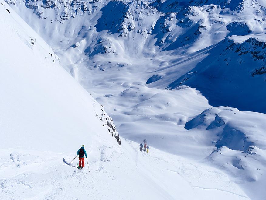 Exploring,Off,Piste,In,Verbier,,Switzerland